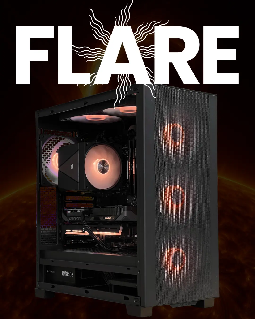Flare Gaming PC Canada Prebuilt NOX Gaming Ryzen CPU NVIDIA GeForce RTX 5060Ti 16GB GPU 32GB DDR5 Ram