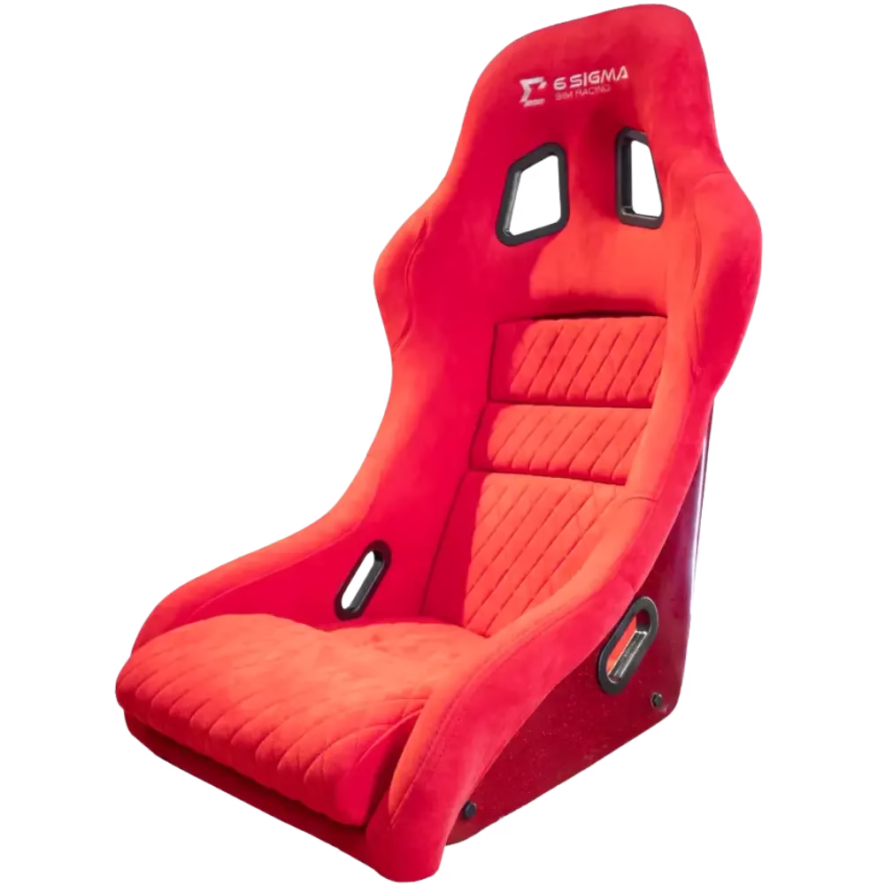 Siège rouge GTR Seat 6 Sigma Bucket Seat Avec des coutures à motif de diamant