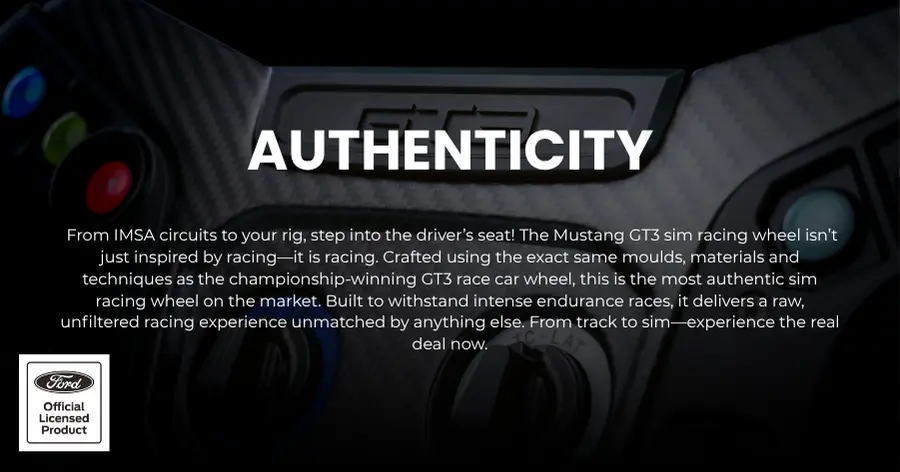 Real Mustang GT3 IMSA Steering Wheel for Sim Racing by VPG Sim in Canada and North America by NOX Gaming