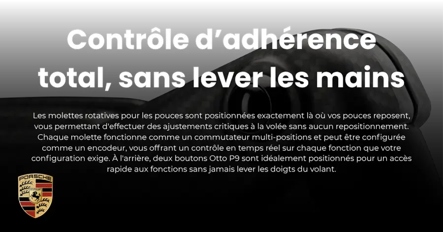 NOX Gaming Canada -- Volant de simulation VPG Sim Porsche 911 Cup sous licence officielle -- Volant de course en fibre de carbone de 309 mm pour les simulateurs de course nord-américains - Contrôle d'adhérence total, sans retirer les mains