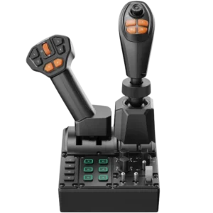 Close-up of the MOZA Farming Control System for Farming Simulator 25 with programmable inputs for tractors and more.