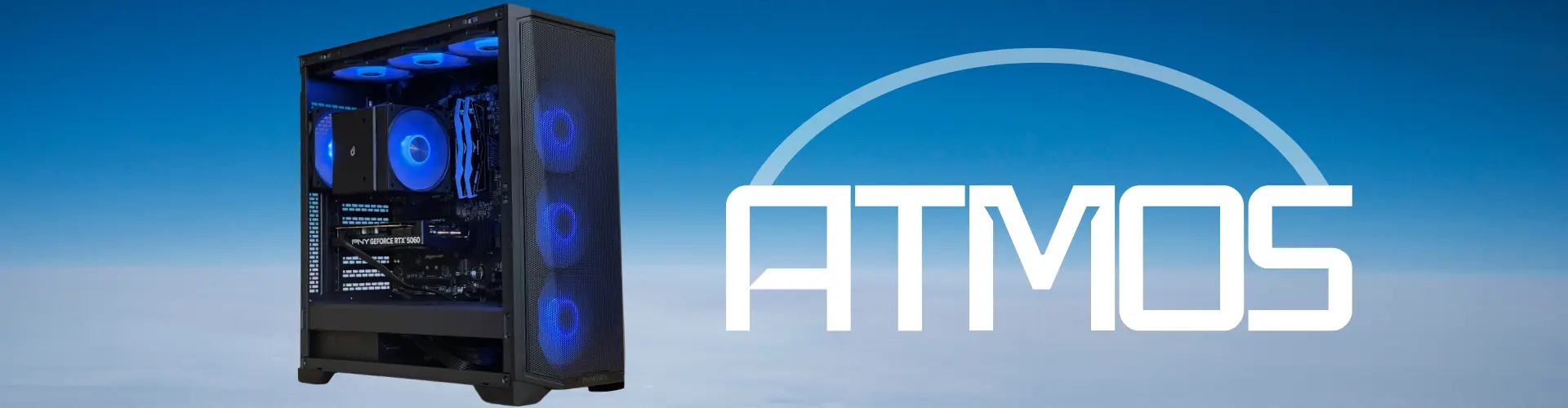 NOX Gaming ATMOS Gaming PC Ryzrn 5 7600X RTX 5060 16GB DDR5 RAM 512GB SSD Phanteks Eclipse G370A