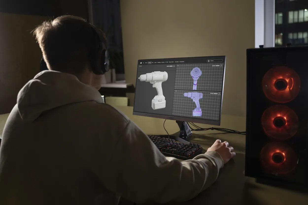 Intensive 3D animation on Blender using a NOX Gaming Desktop Workstation custom built for Blender