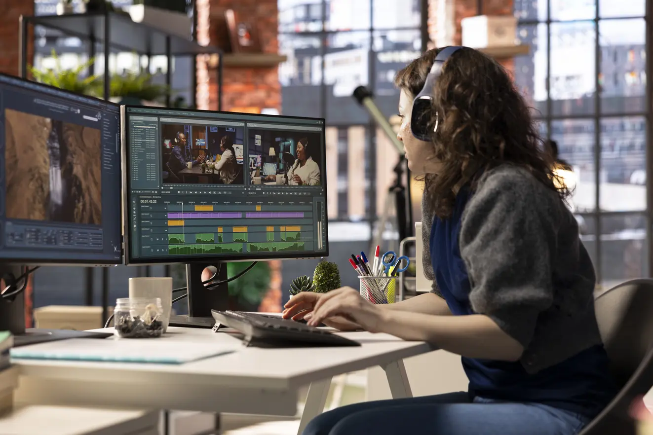 Post-production work computer after effects premiere pro davinci resolve sony vegas