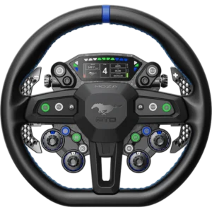 Vue d'un côté du volant de la Ford Mustang GTD de MOZA